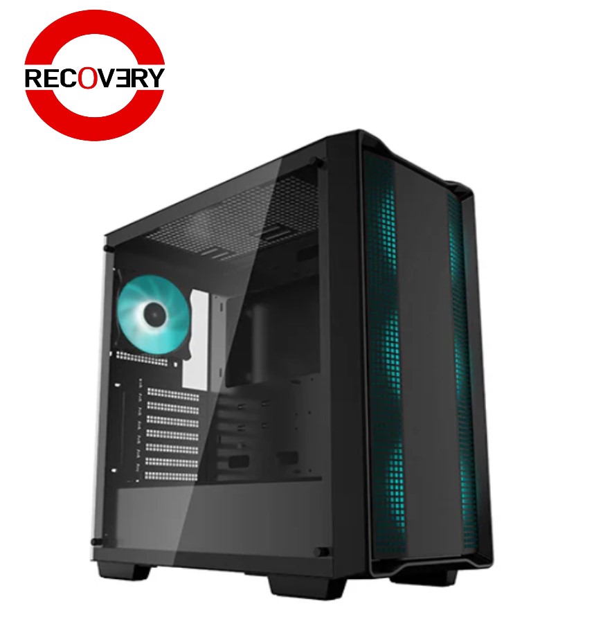 DeepCool CC560 Mid Tower Case – 4 Pre-installed LED Fans, Tempered Glass