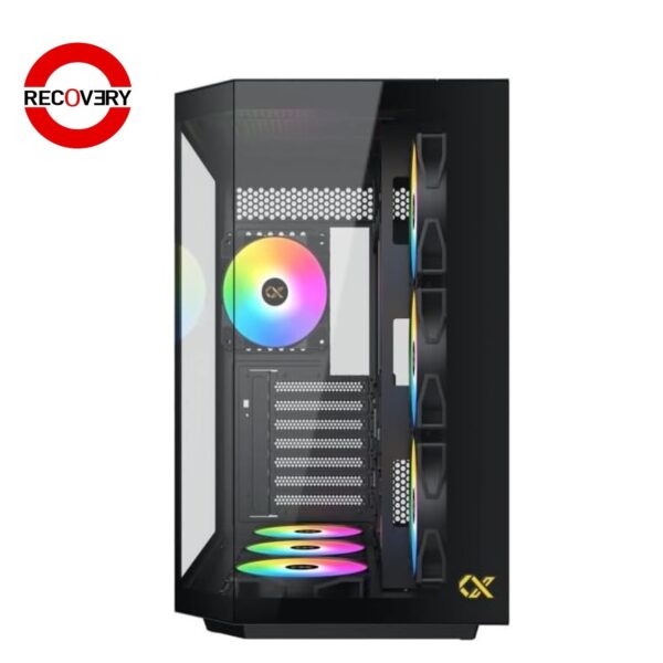 Second image of Xigmatek Cubi II Gaming Case – 7 ARGB Lights, USB-C, Dual USB 3.0 (Black)