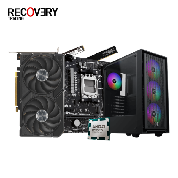 RYZEN 5 8400F - ASUS A620M - 16G RAM - 256G SSD - ASUS DUAL RX 9060 XT 16G - XIGMATEK SKY II