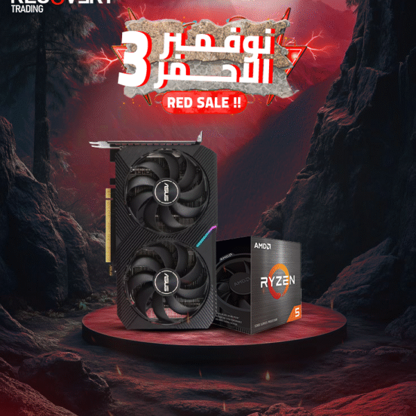 AMD Ryzen 5 5500 Tray + ASUS Dual GeForce RTX 3050 8GB Gaming Bundle