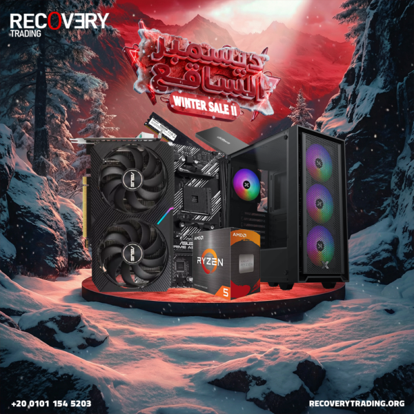 Recovery Gaming PC – Ryzen 5 5500 + ASUS Dual RTX 3060 12GB + 16GB RAM + 600W PSU