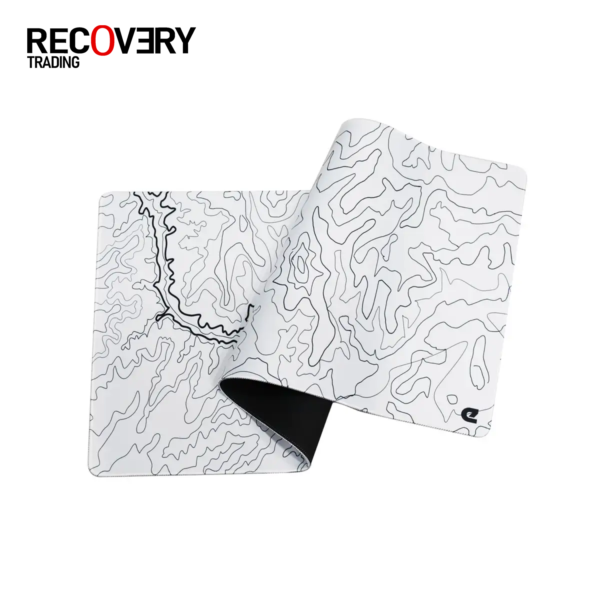 Second image of Elite White Contour Lines XL Mousepad 900×400 mm