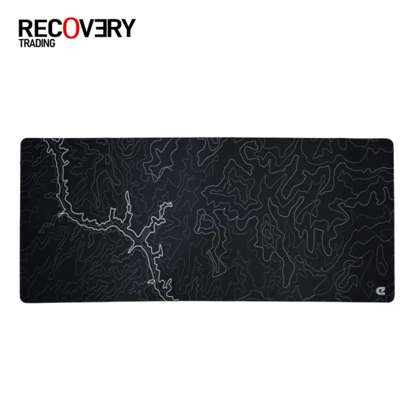 Elite Black Contour Lines XL Mousepad – Extended Gaming & PC Desk Mat
