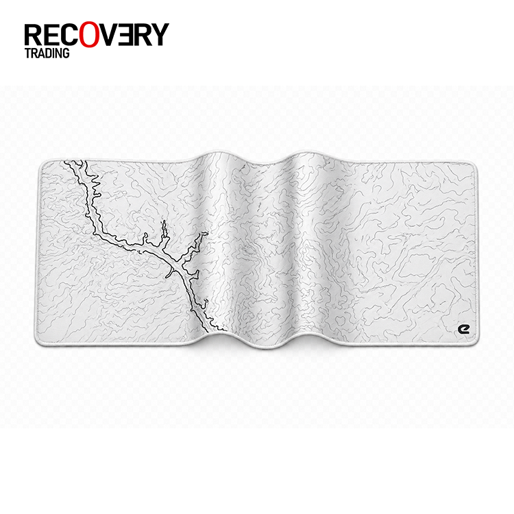 Elite White Contour Lines XL Mousepad 900×400 mm