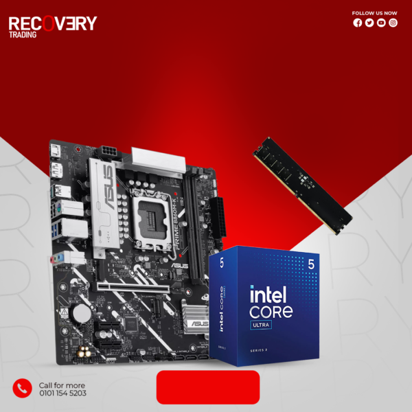 Intel Core Ultra 5 225F Gaming Bundle | ASUS B860M | 8GB DDR5