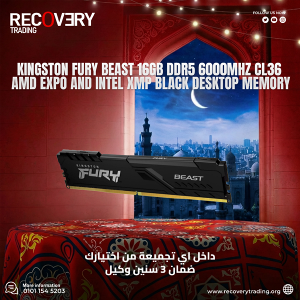 Kingston FURY Beast 16GB DDR5 6000MHz CL36 – Gaming Bundle Offer