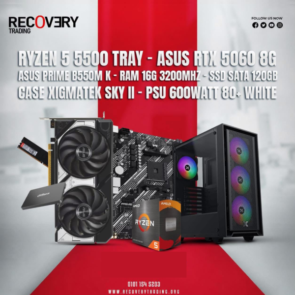 Ryzen 5 5500 + ASUS RTX 5060 8GB Gaming PC