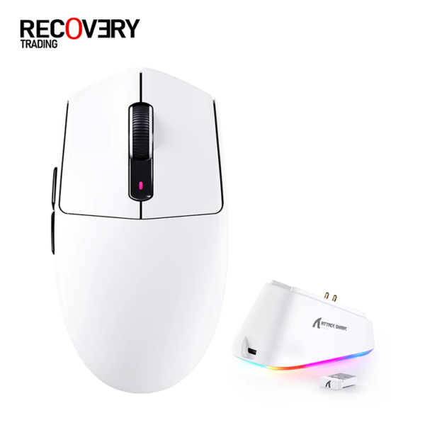 Second image of ATTACK SHARK G3 PRO Tri-mode Wireless Gaming Mouse with Charge Dock Black & White