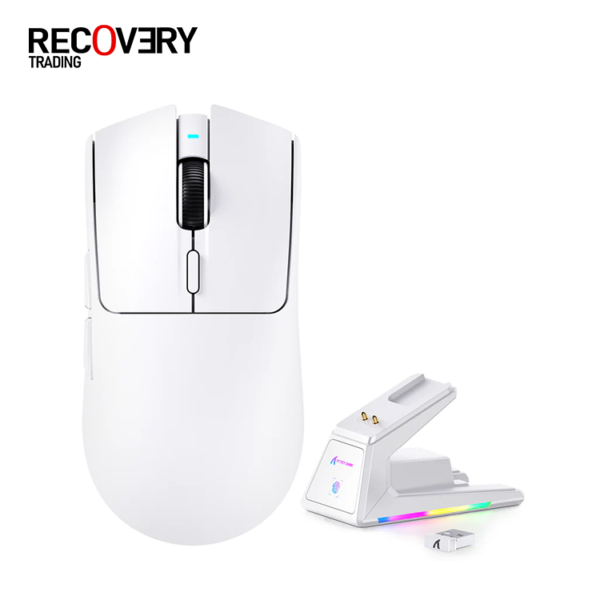 Second image of ATTACK SHARK X1 Tri-mode Gaming Mouse with Touchpad RGB Charging Dock Black & White