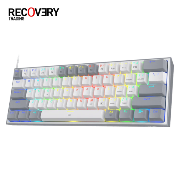 Redragon FIZZ K617 60% White & Grey Small Mechanical Keyboard
