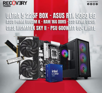 Intel Core Ultra 5 225F + ASUS RTX 5060 8GB Gaming PC