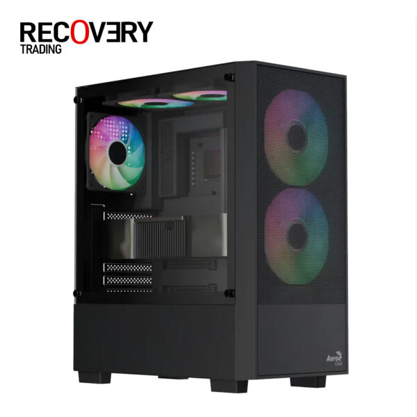 AeroCool B508A Flow Mid-Tower Case with ARGB Fans + 550W Power Supply