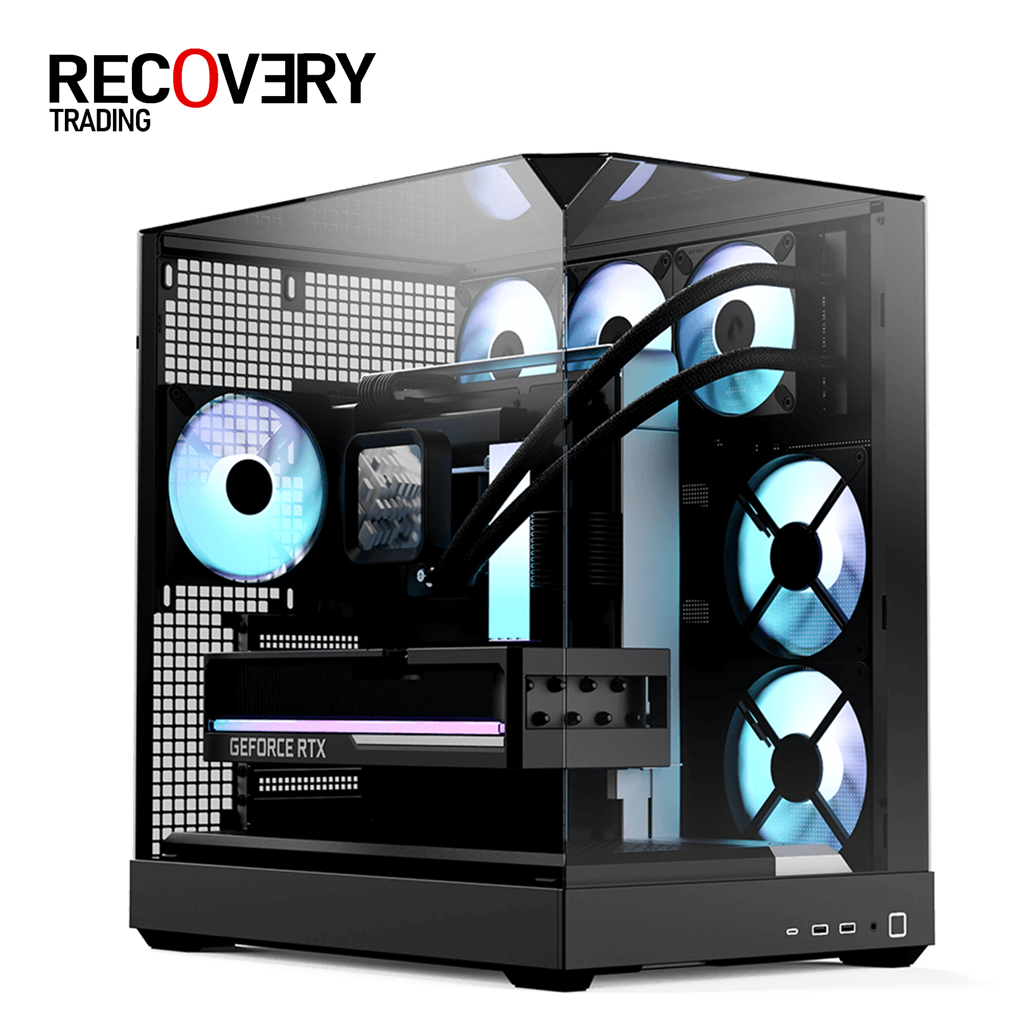 APNX V2 Black Mid-Tower Gaming Case
