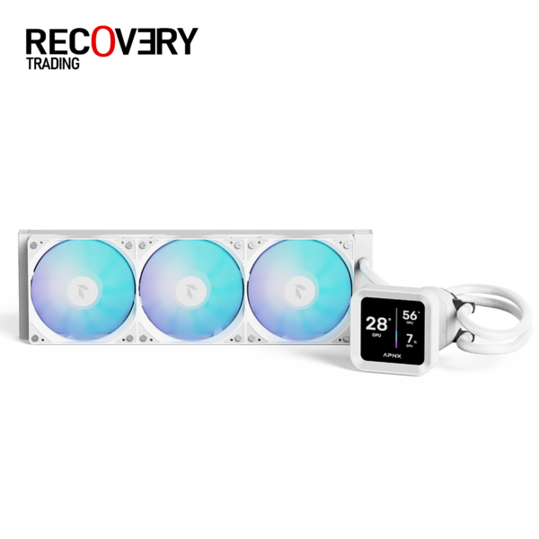 APNX LC1-D 360 High-Performance LCD 360mm Liquid CPU Cooler – White