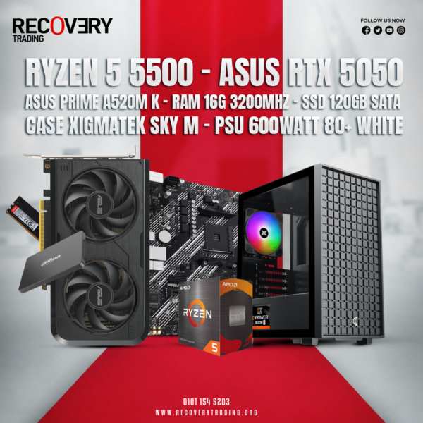 Ryzen 5 5500 + ASUS RTX 5050 Gaming PC