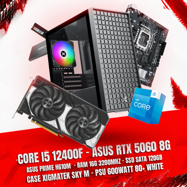 Intel Core i5-12400F & ASUS RTX 5060 8GB OC Gaming PC