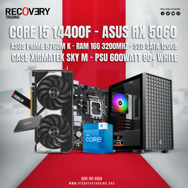 Intel Core i5-14400F + ASUS RTX 5060 Gaming PC
