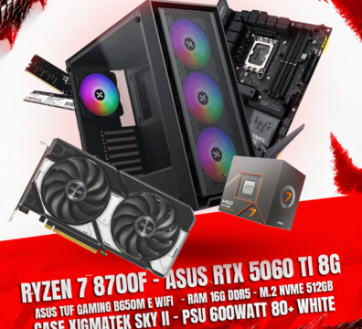 Ryzen 7 8700F + ASUS RTX 5060 Ti 8GB Gaming PC