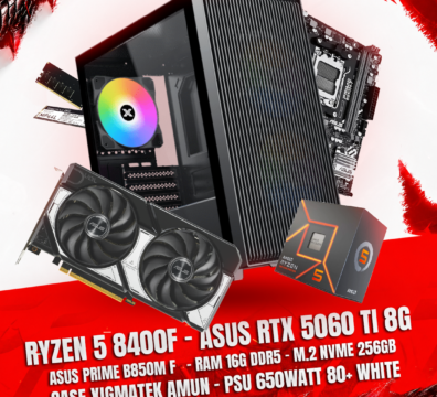 Ryzen 5 8400F + ASUS RTX 5060 Ti 8GB Gaming PC