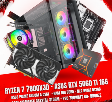 Ryzen 7 7800X3D + ASUS RTX 5060 Ti 16GB Gaming PC