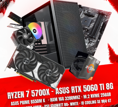 Ryzen 7 5700X + ASUS RTX 5060 Ti 8GB Gaming PC
