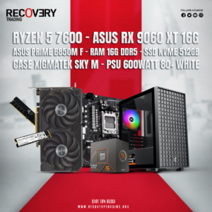 AMD Ryzen 5 7600 + ASUS RX 9060 XT 16GB Gaming PC