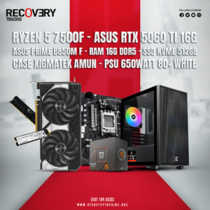 AMD Ryzen 5 7500F + ASUS RTX 5060 Ti 16GB Gaming PC