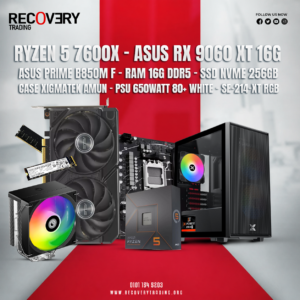 AMD Ryzen 5 7600X + ASUS Radeon RX 9060 XT 16GB Gaming PC