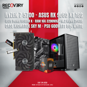 AMD Ryzen 7 5700 + ASUS Radeon RX 9060 XT 16GB Gaming PC