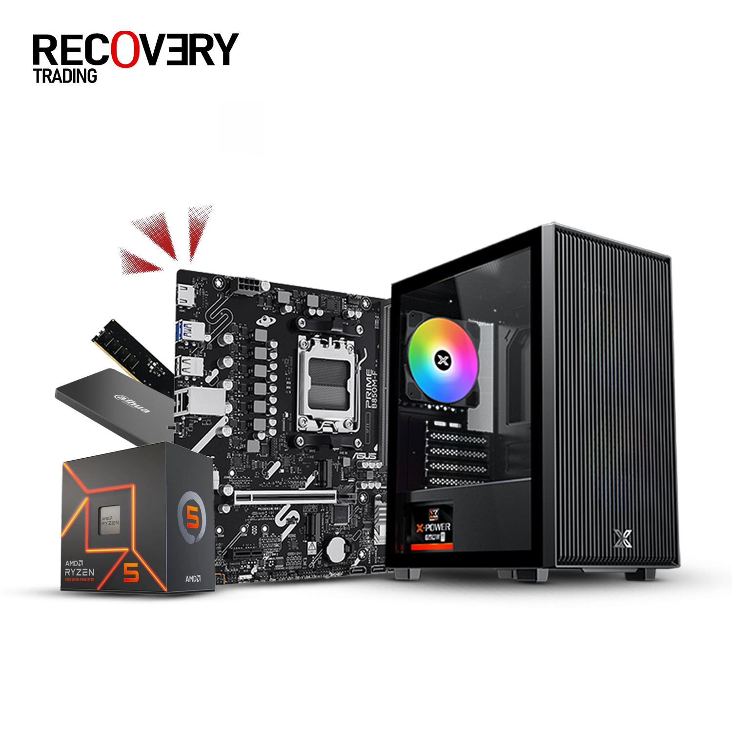 AMD Ryzen 5 7600 + ASUS PRIME B850M-F Gaming PC