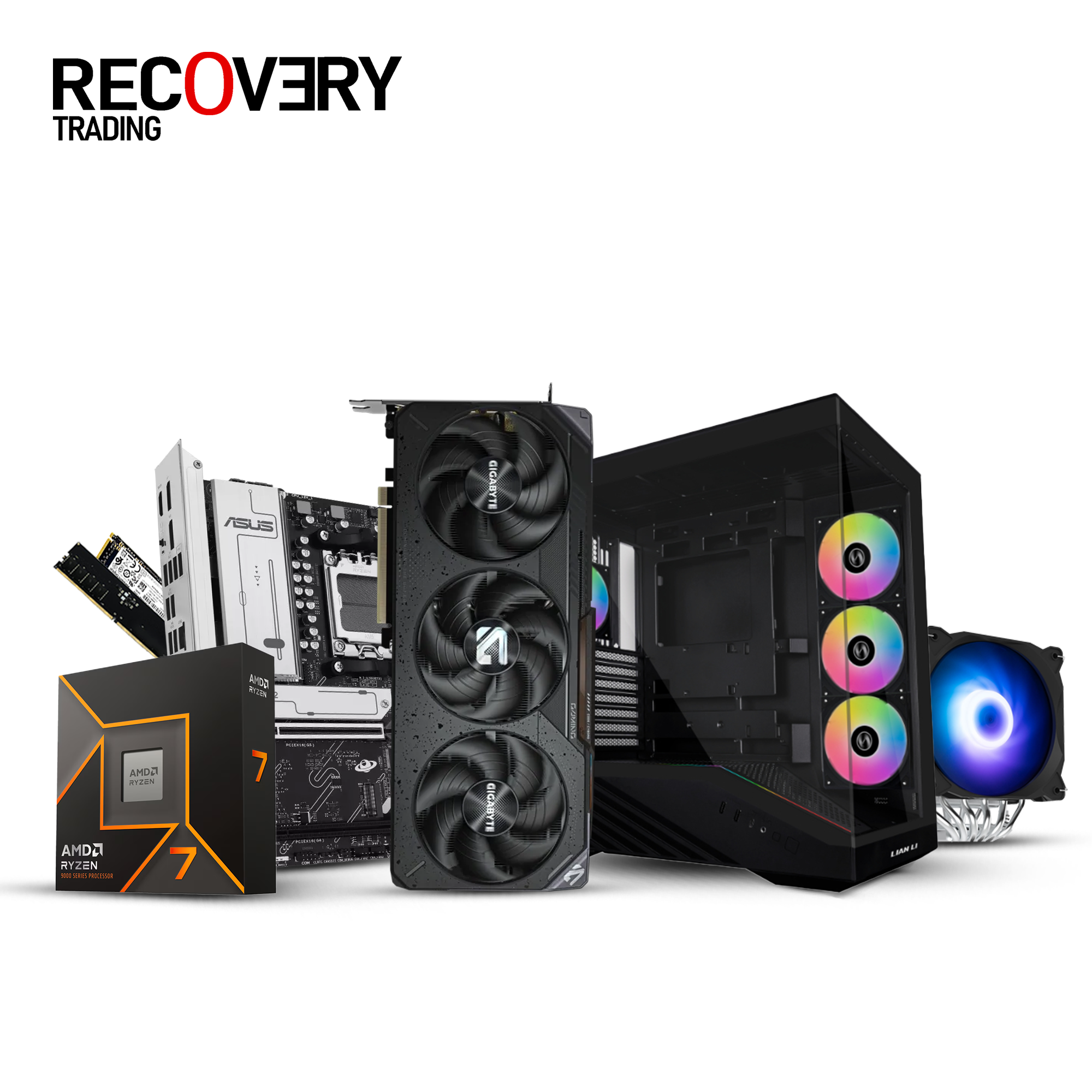 AMD Ryzen 7 9700X + GIGABYTE Radeon RX 9070 XT 16GB Gaming PC